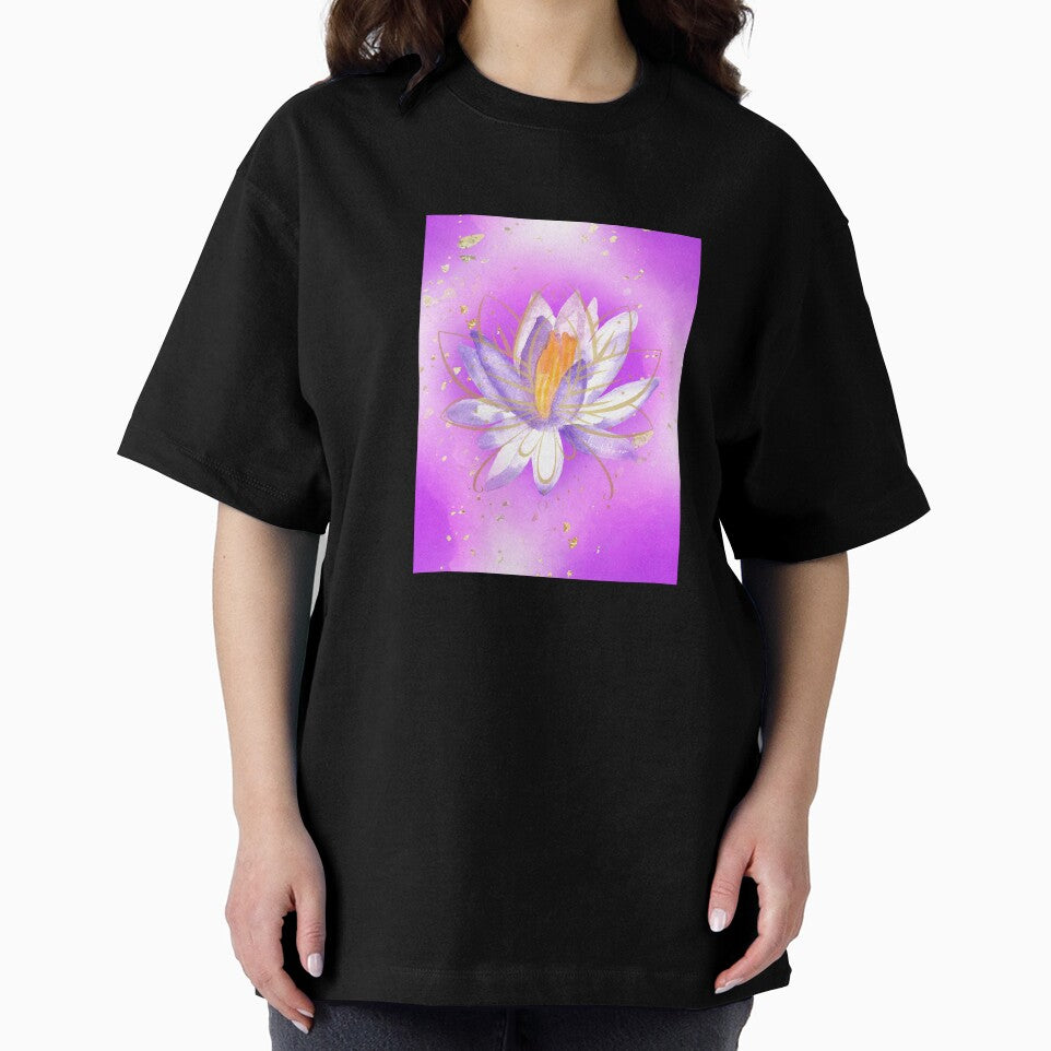 Violet Lotus Rise Graphic Print by elevated-aura