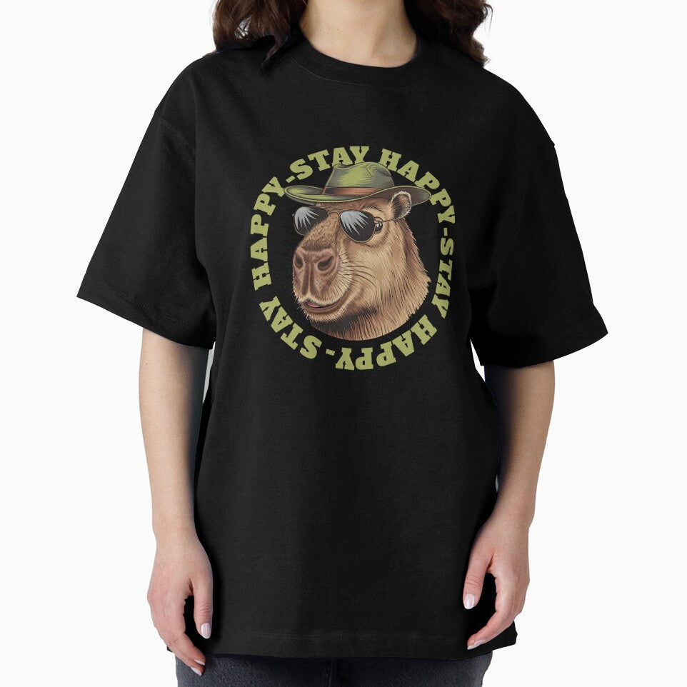 Capybara - Stay Happy by RiceArtShop