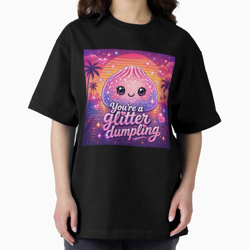 You’re A Glitter Dumpling Retro Sunset by MamaSweetea