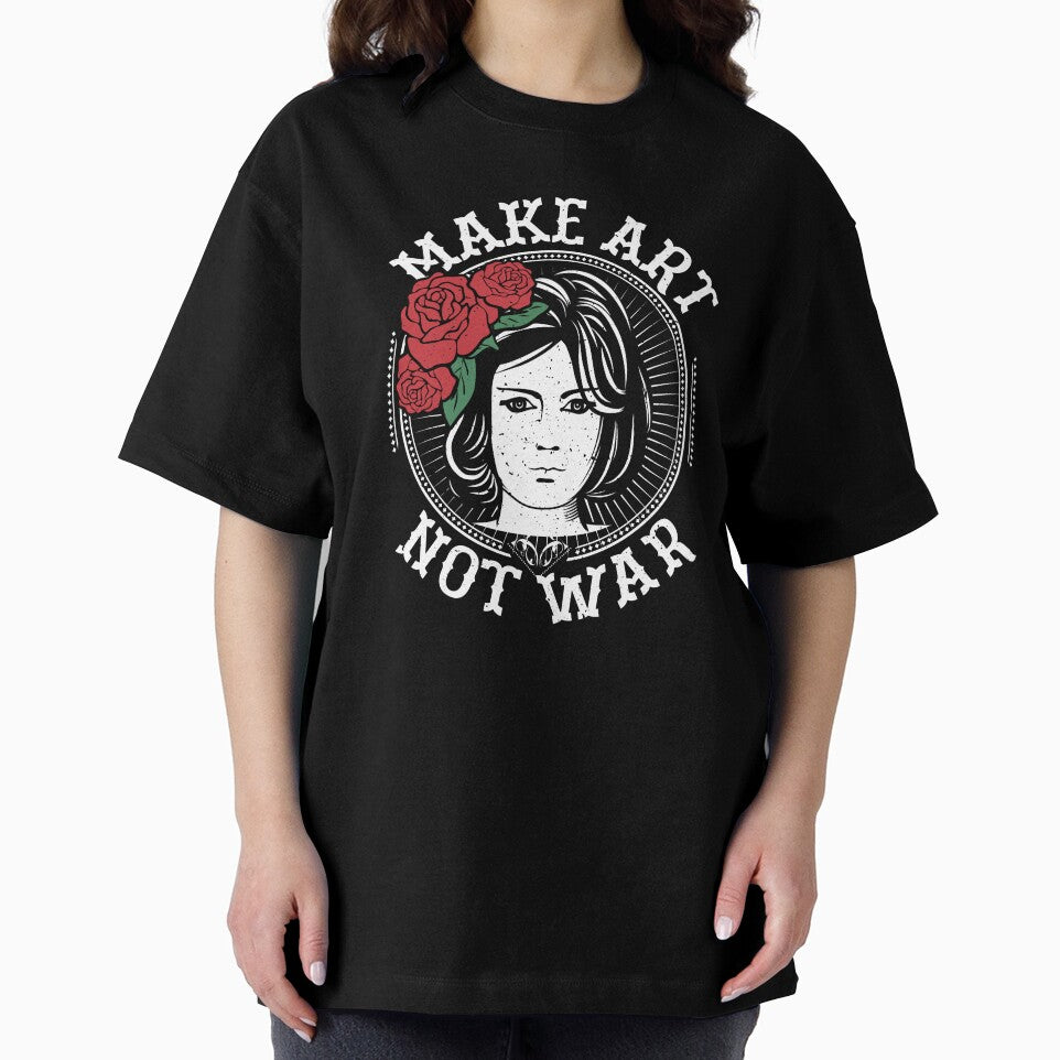 Make Art Not War product, Art Tee, Artist design by Lisbob