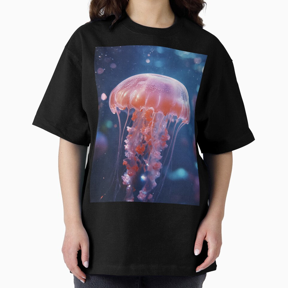 Orange Glow Jellyfish – Ethereal Ocean Creature by ArtiQreate