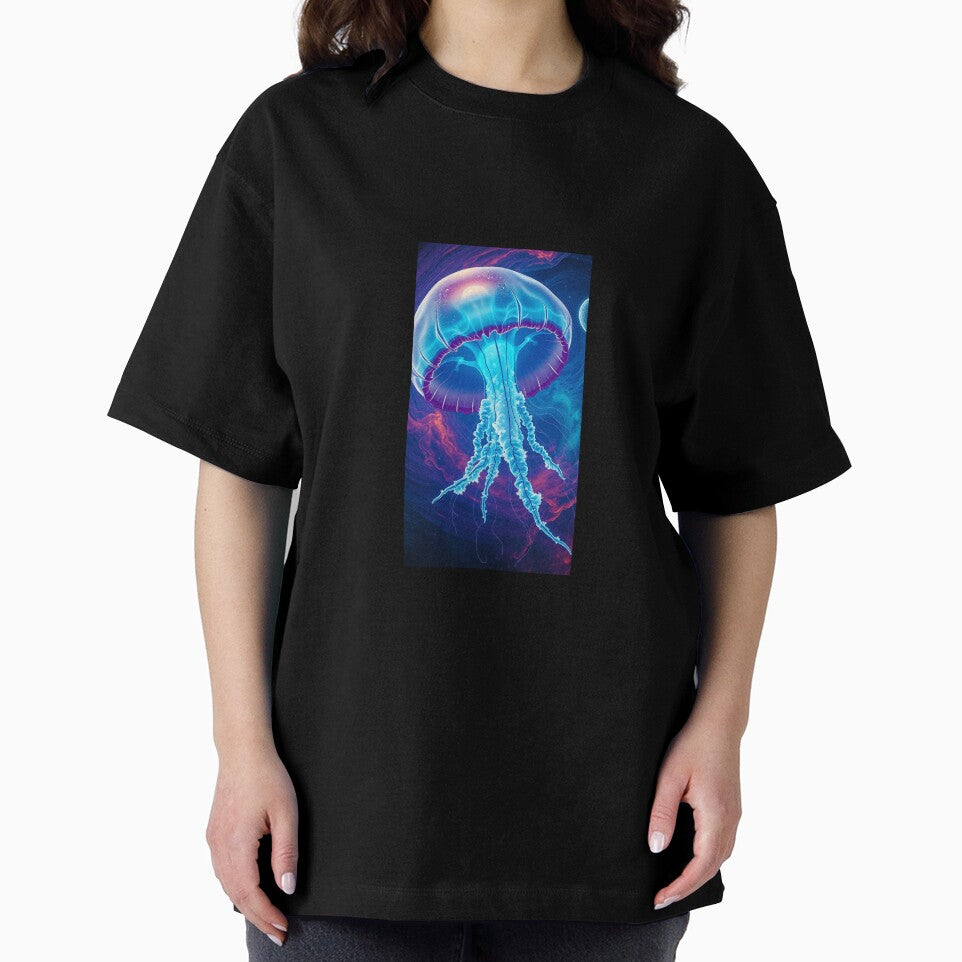 Cosmic Jellyfish – Neon Ocean Glow by Mind Motive Bright Studio