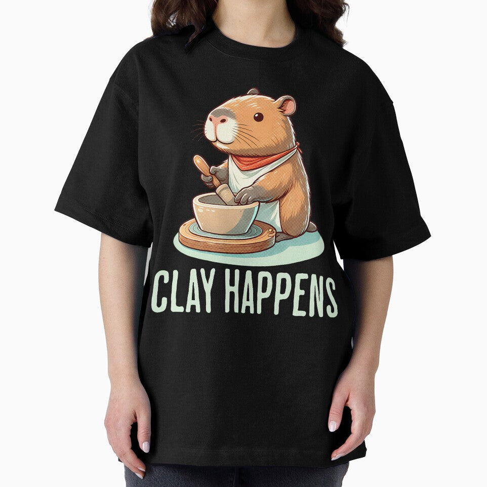 Clay Happens - Funny Capybara Pottery Ceramics Artist by AlbertaDana