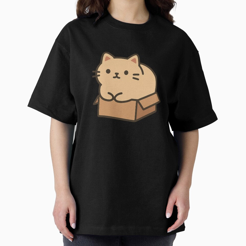 Loaf Cat in a Box – Kawaii Chubby Cat Sticker by Tripconic