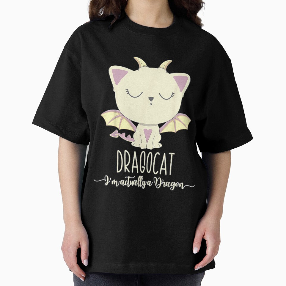 Dragon Cat Shirt Cute Kitten Lover Tee Japanese Monster by GabrielaPeterse