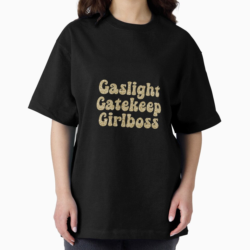 Gaslight Gatekeep Girlboss Gold Glitter by cath-elizabeth