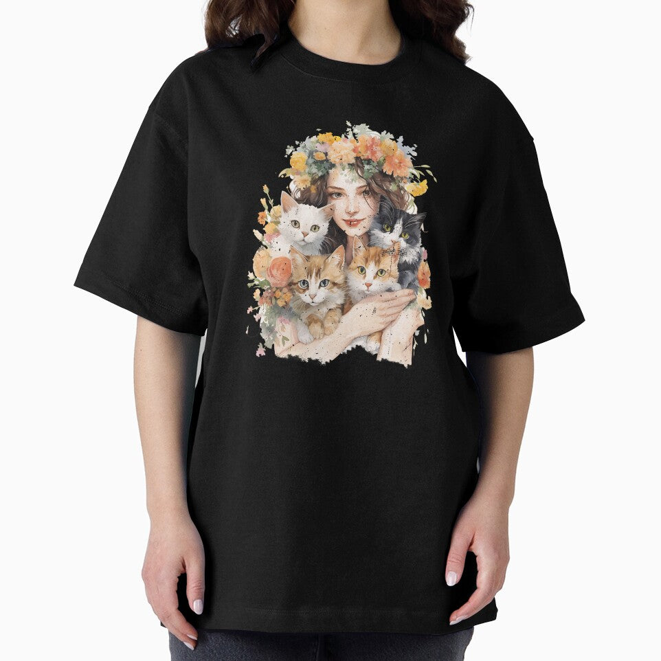 Girl  with Cats by Bichon Boutique