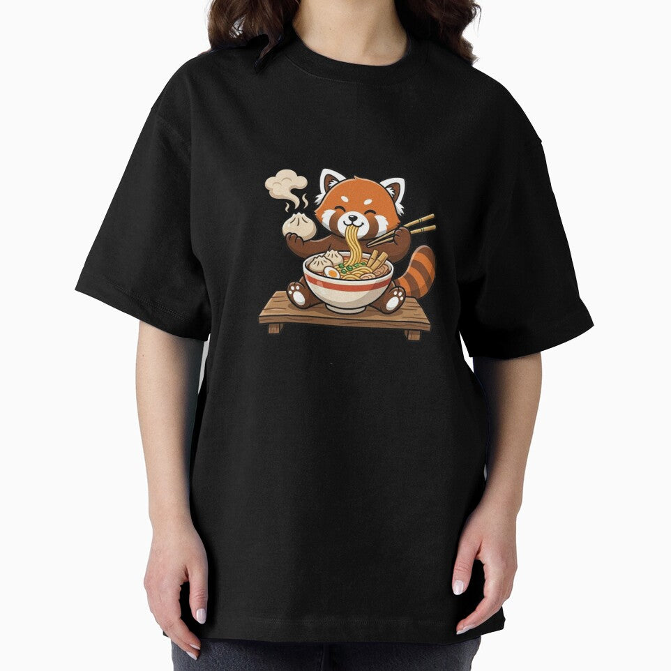 Cute Red Panda Eating Ramen – Kawaii Ramen Lover Foodie Animal Design by snaperos