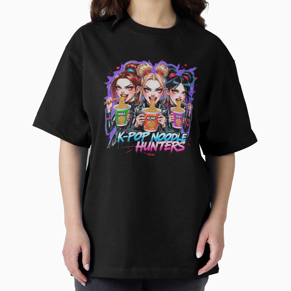 K-POP NOODLE HUNTERS – Funny Anime Girl Ramen Squad Art (Kewi Style) by WeirdSketcher