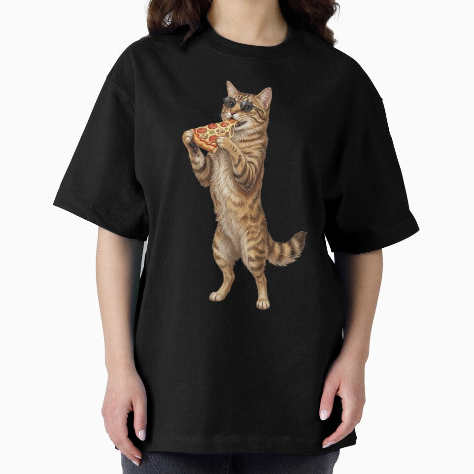 Funny Cat Eating Pizza Animal Lover by TerryConnells