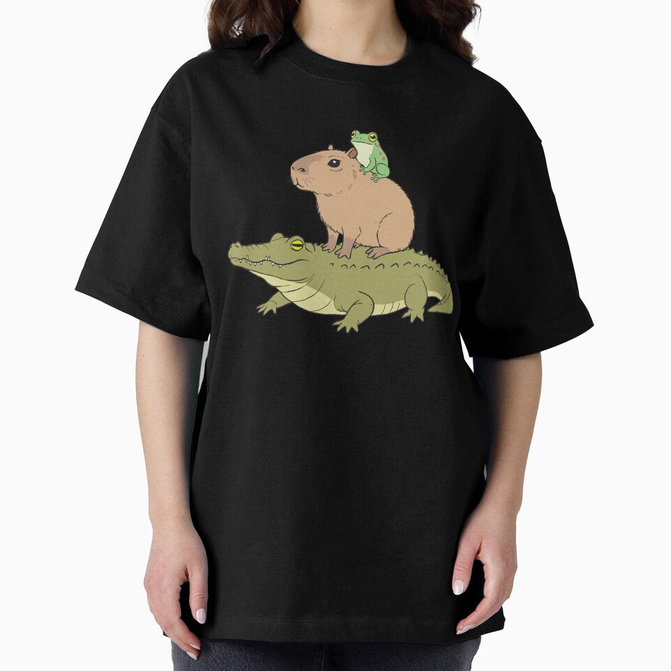 Capybara Stack – The Chillest Totem of the Wild by imaginariun