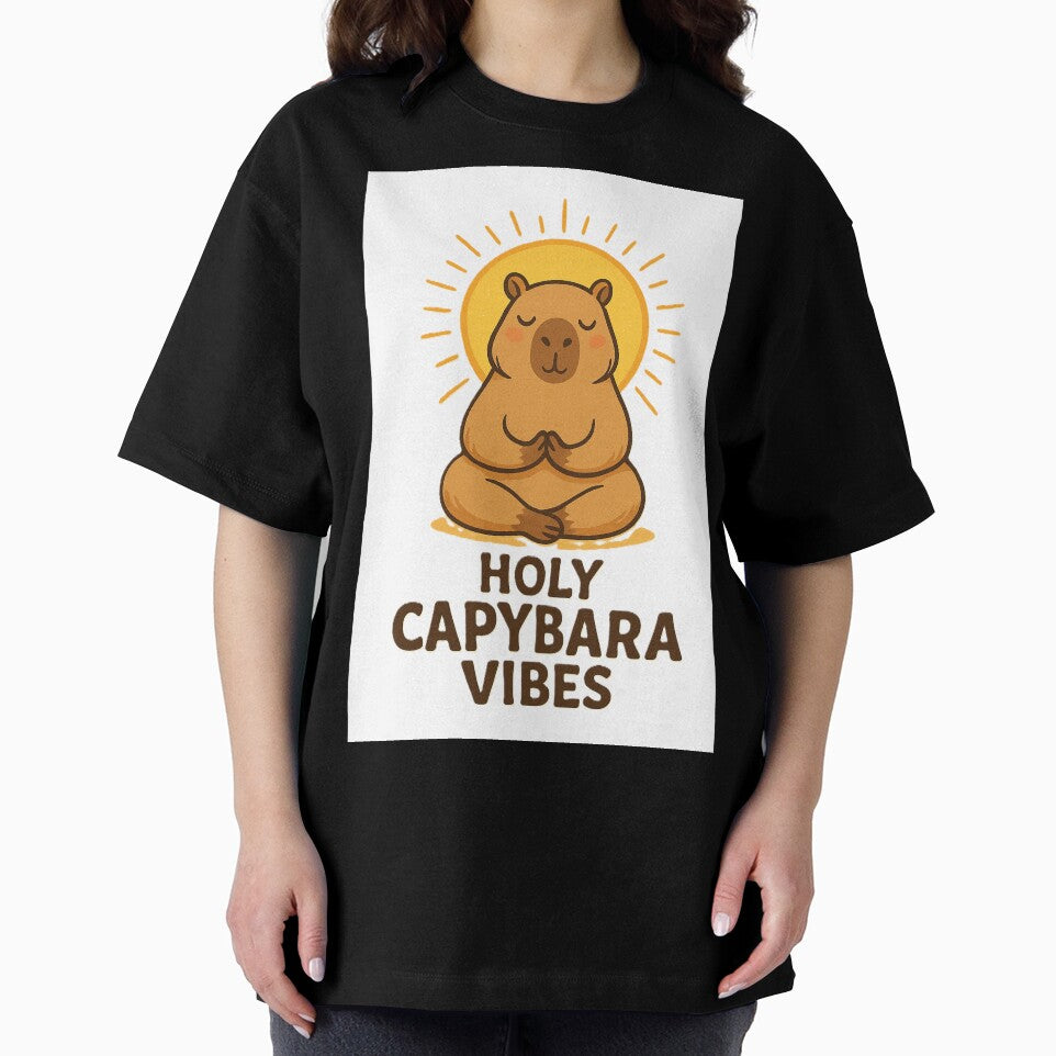 Holy Capybara Vibes – Cute Meditating Capybara by Colorflare