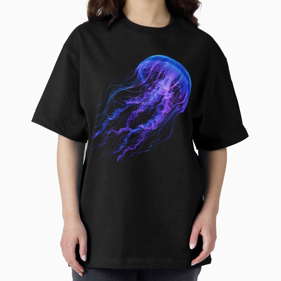 Neon Bioluminescent Jellyfish Deep Sea Creature by Owcomm
