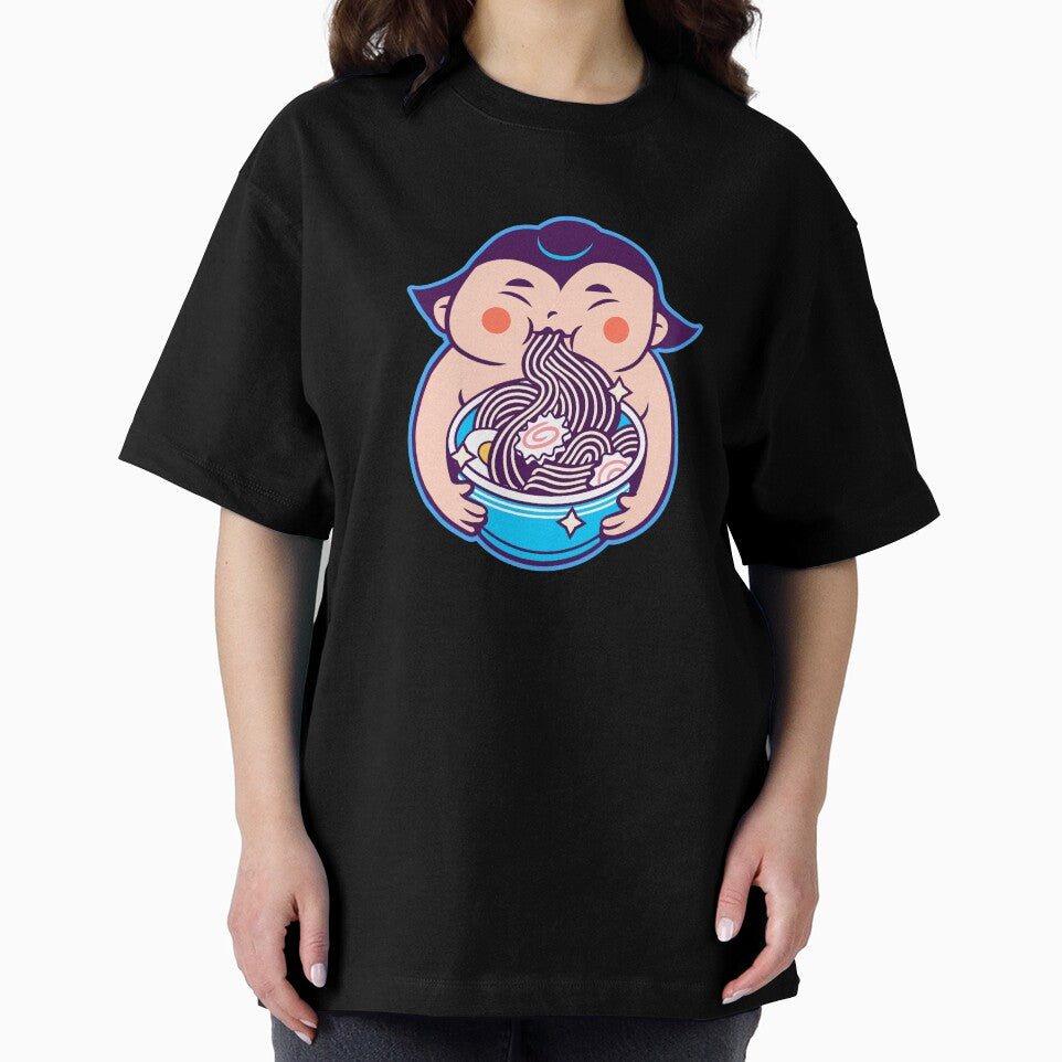 Cute Kid Eating Ramen by Sunset-1