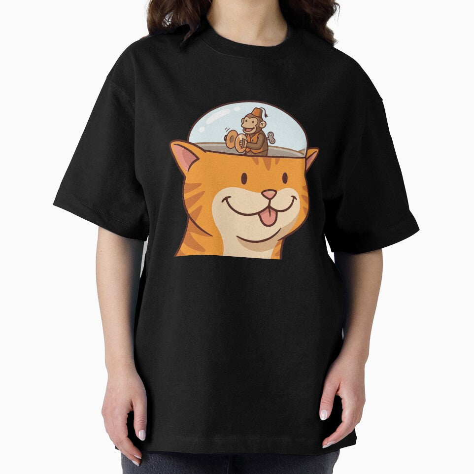 No Thoughts Head Empty Orange Cat X Ray by Petzzz