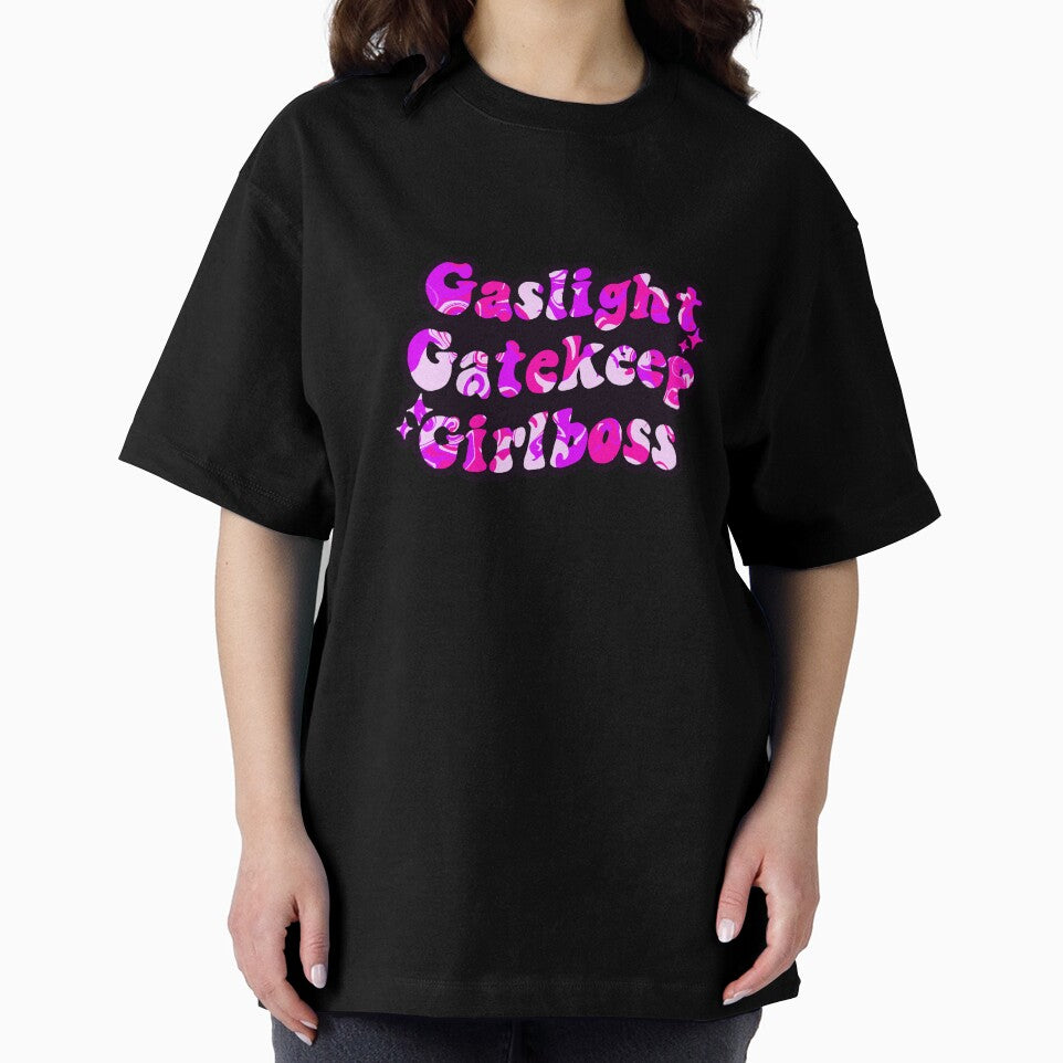 Gaslight gatekeep girlboss pink quote by Kaleigh W