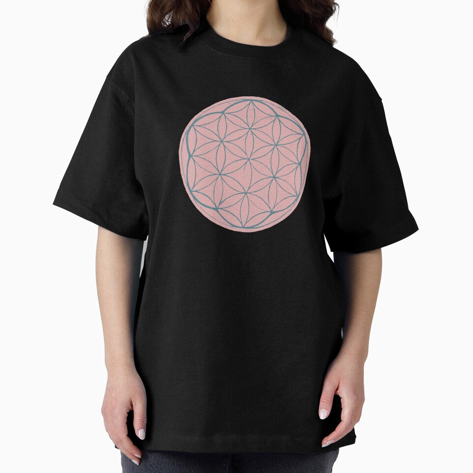 Flower of Life Linocut - Rose + Peacock by Irene Estelle