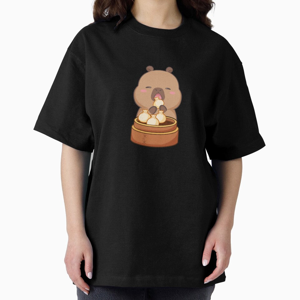 Cutr capybara eating dumplings by CapyFun