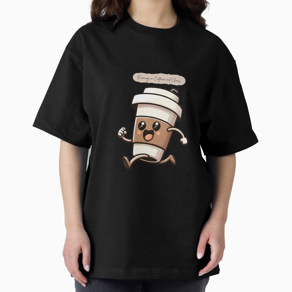 Running on Caffeine and Chaos – Funny Aesthetic Quote Design by CozyDreamNest