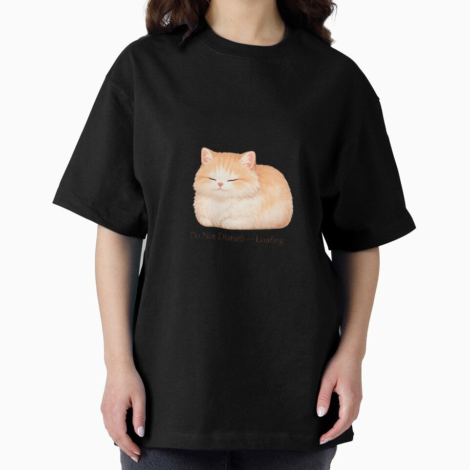 Do Not Disturb – Loafing Cute Cat Shirt | Cozy Sleeping Cat Aesthetic Tee by Cozy Cat Collective