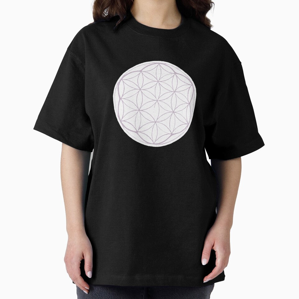 Flower of Life Linocut - Snow + Dust by Irene Estelle