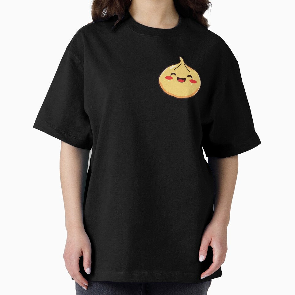 Happy Dumpling Cute Food Illustration – Fun Asian Cuisine Design by CrownedCanvas
