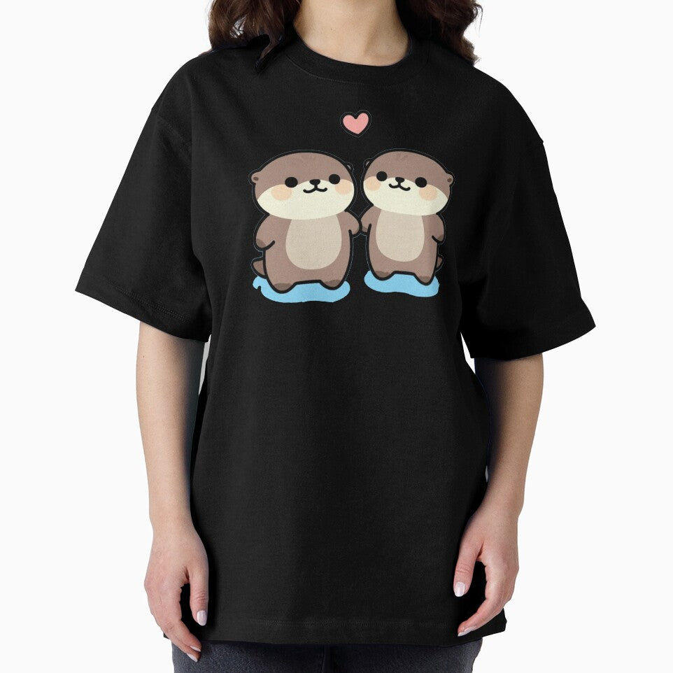 Otter Holding Hands Sticker by Mystic & Celestial Art