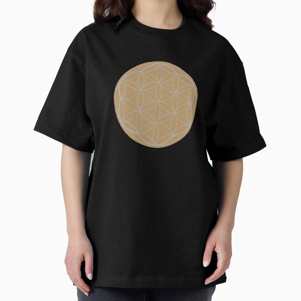 Flower of Life Linocut - Fawn + Fog by Irene Estelle