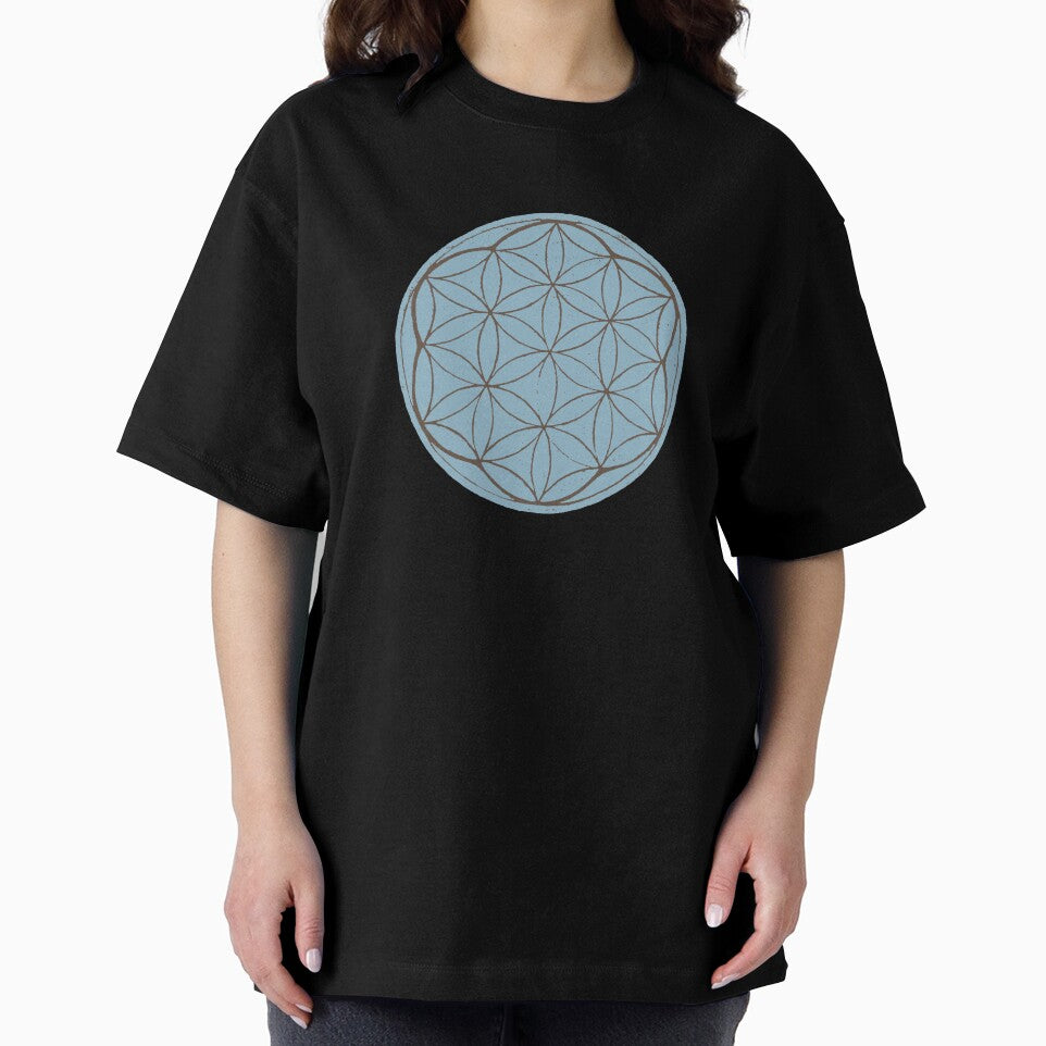 Flower of Life Linocut - Sky + Earth by Irene Estelle