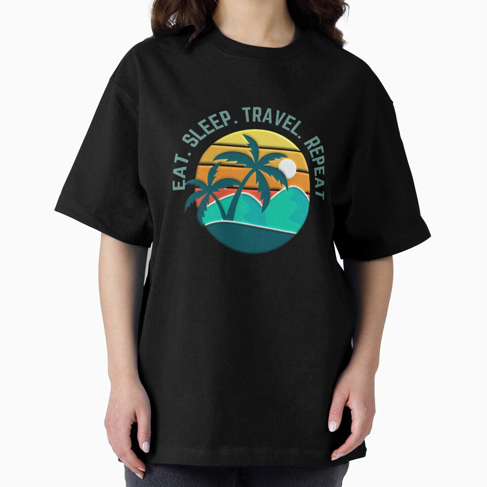 Eat.Sleep.Travel.Repeat. Travellers Trippers Digital Nomads The Traveler’s Life by MyxDes