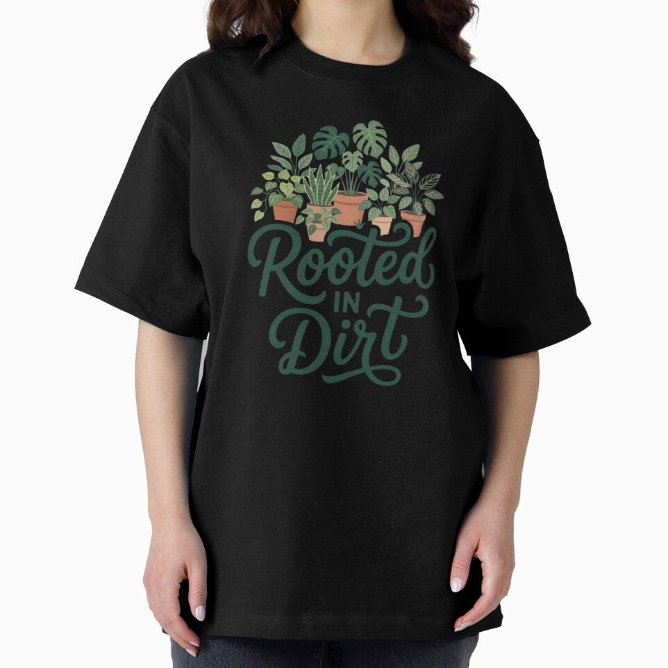 Rooted in Dirt Plant Lover Design | Houseplant Lover Gift | Botanical Garden Aesthetic | Gardening Humor | Plant Mom Plant Dad by Say It With a Shirt LLC