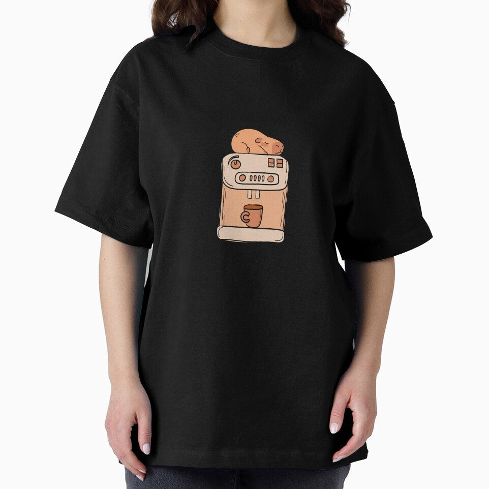 Im Powered By Coffee - sleeping capybara on a coffee machine by CypisDesign