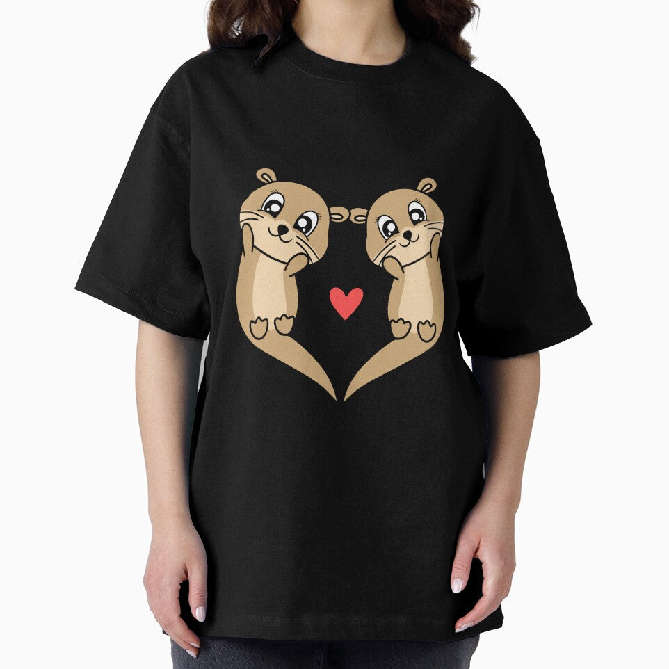 otter couple love heart by vandepasch