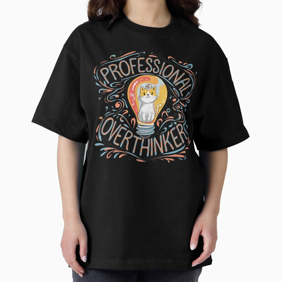 Professional overthinker Cat  funny  gifts who love cats and identify with the overthinking mindset by ketkacreations