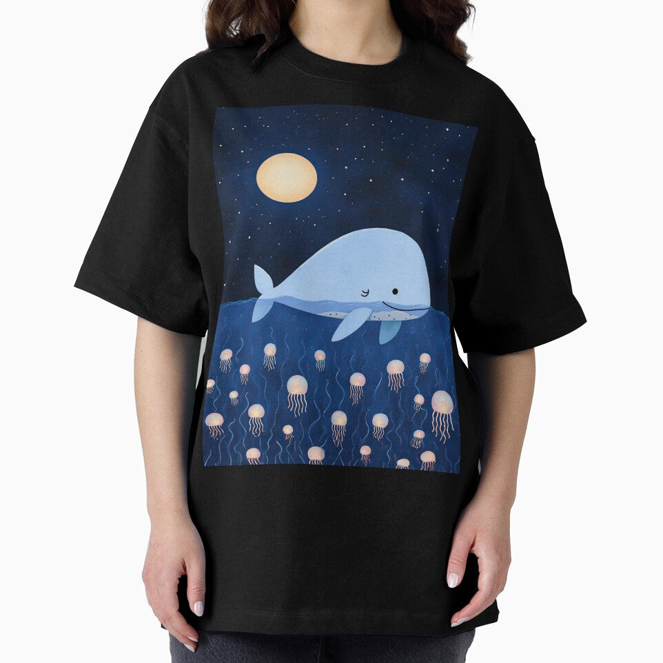 Moonlight Wink – Happy Whale & Jellies by Whimsical Hug