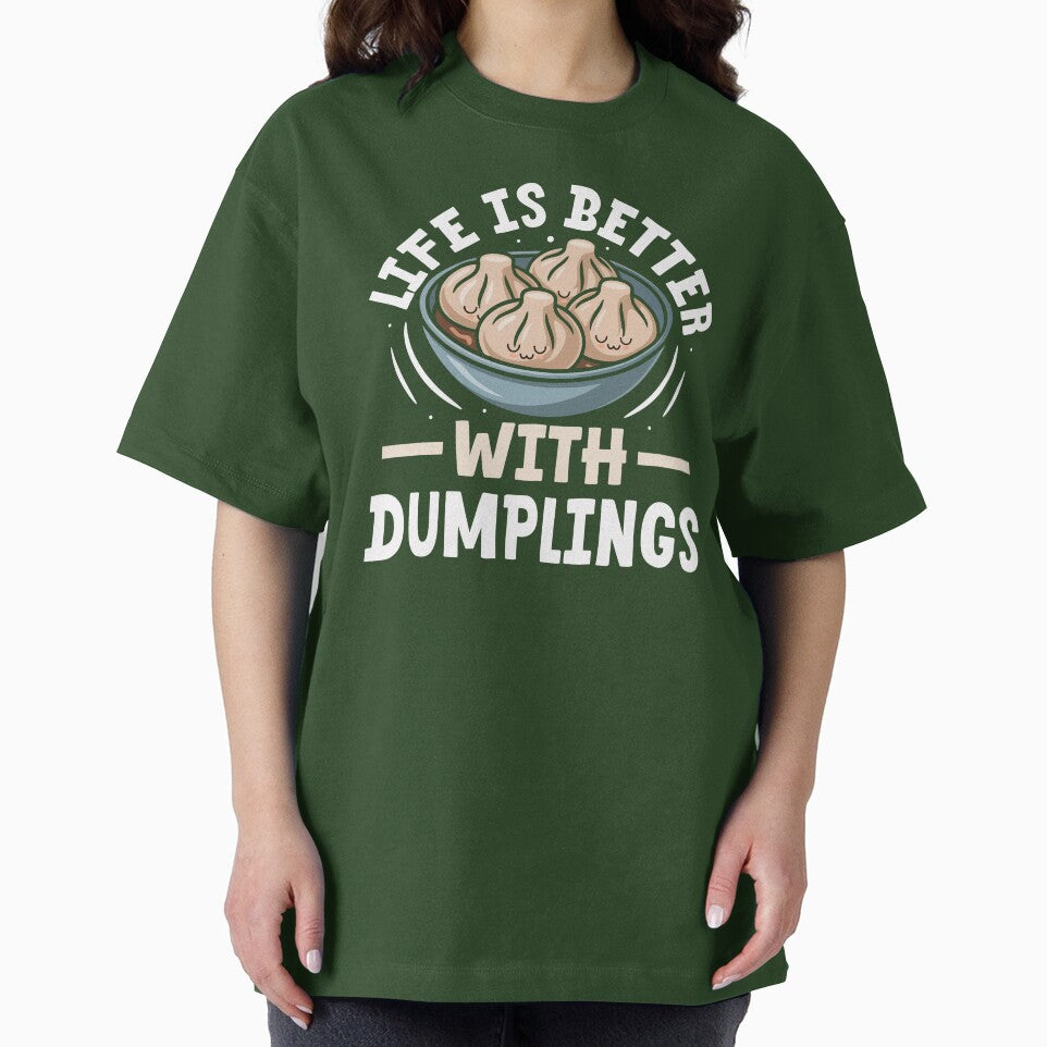 Life Is Better with Dumplings – Cute Kawaii Dumpling Bowl by EmeraldeaArt