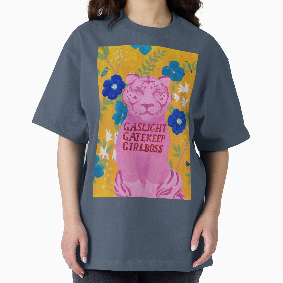 Gaslight Gatekeep Girlboss Pink Tiger by Kris Orion Rose