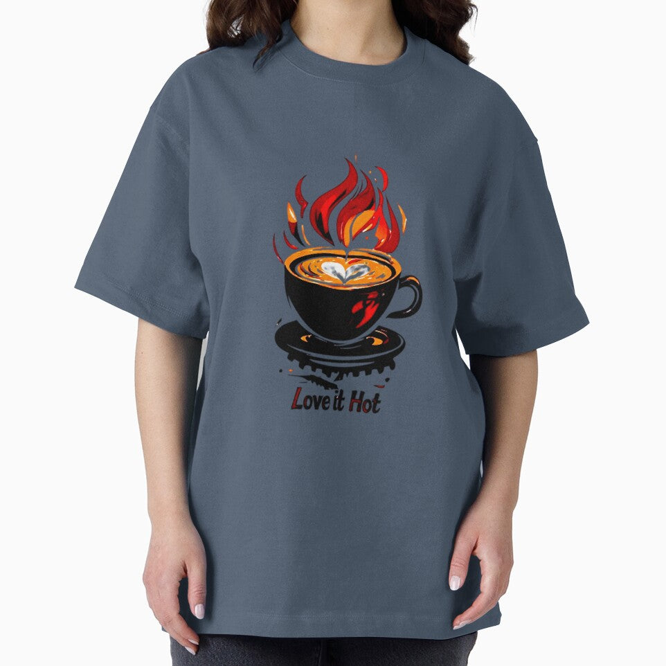 Love It Hot Coffee Logo | Mechanical Steam Gears Flame Cup Barista Design 01 by Shift-Bloom