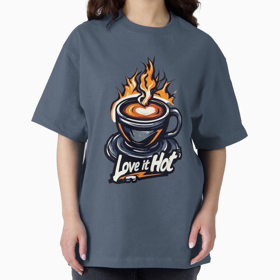 Love It Hot Coffee Logo | Mechanical Steam Gears Flame Cup Barista Design 02 by Shift-Bloom
