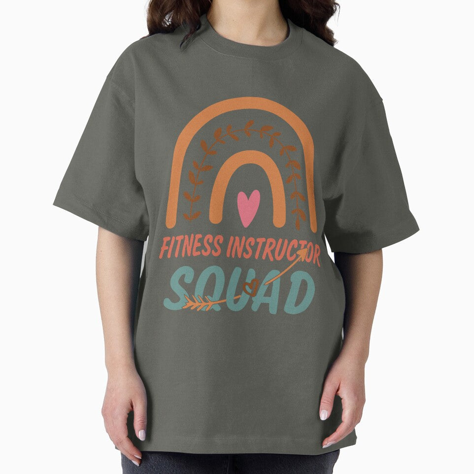 fitness Instructor Squad Rainbow Quote Gift Idea For Men and Womens - Funny fitness Instructor by Mmmm3344