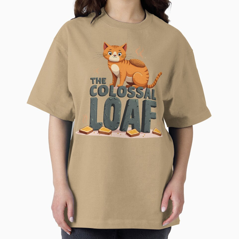 The Colossal Loaf Funny Giant Toast Cat Pun Design by FeelFreeStore