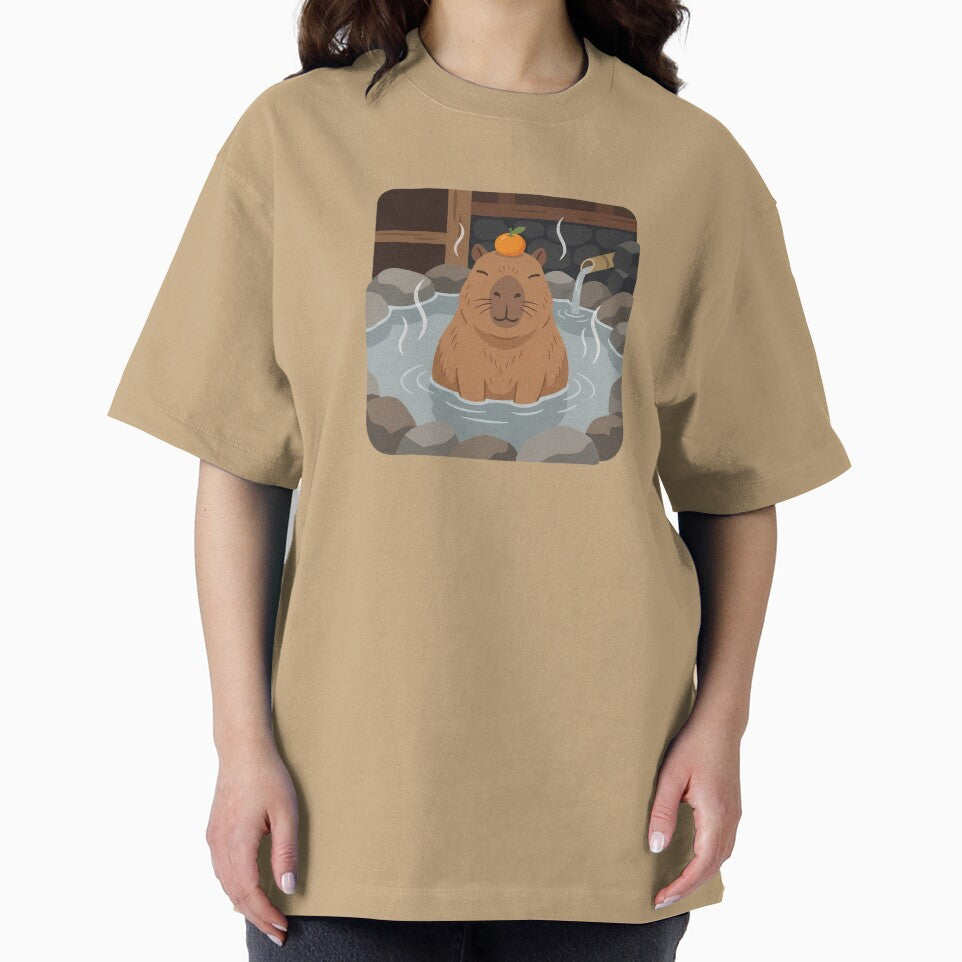 Cute Zen Carpincho Capybara Hot Spring by DuckOddity