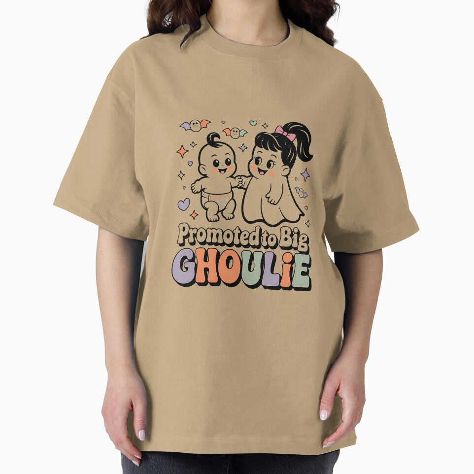 Promoted to Big Ghoulie Cute Halloween Big Sister Shirt by Raw Tigers