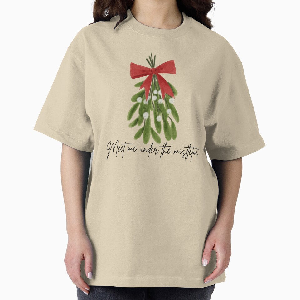 Meet Me Under The Mistletoe - Aesthetic - Cozy - Christmas Design by PureJoyPrints