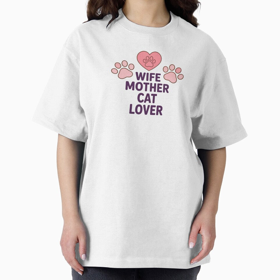 Wife Mother Cat Lover Shirt, Cat Mom Gift, Funny Cat Lover Tee, Pet Lover Gift for Women by Cool-cat-art
