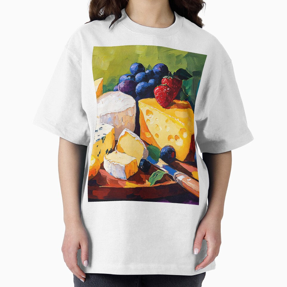 A Colorful Cheese Platter with Grapes and Strawberries Celebrating Freshness and Visual Delight by OlfactoART Studio