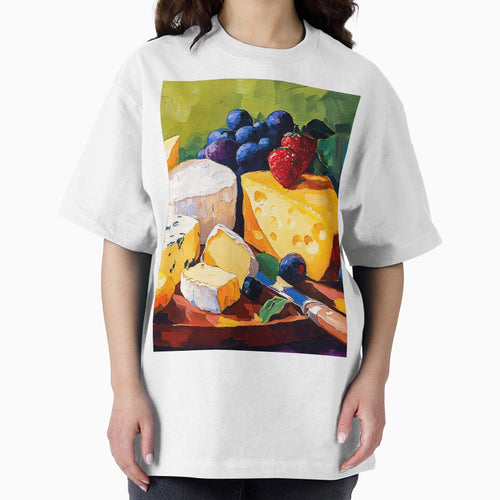 A Colorful Cheese Platter with Grapes and Strawberries Celebrating Freshness and Visual Delight by OlfactoART Studio