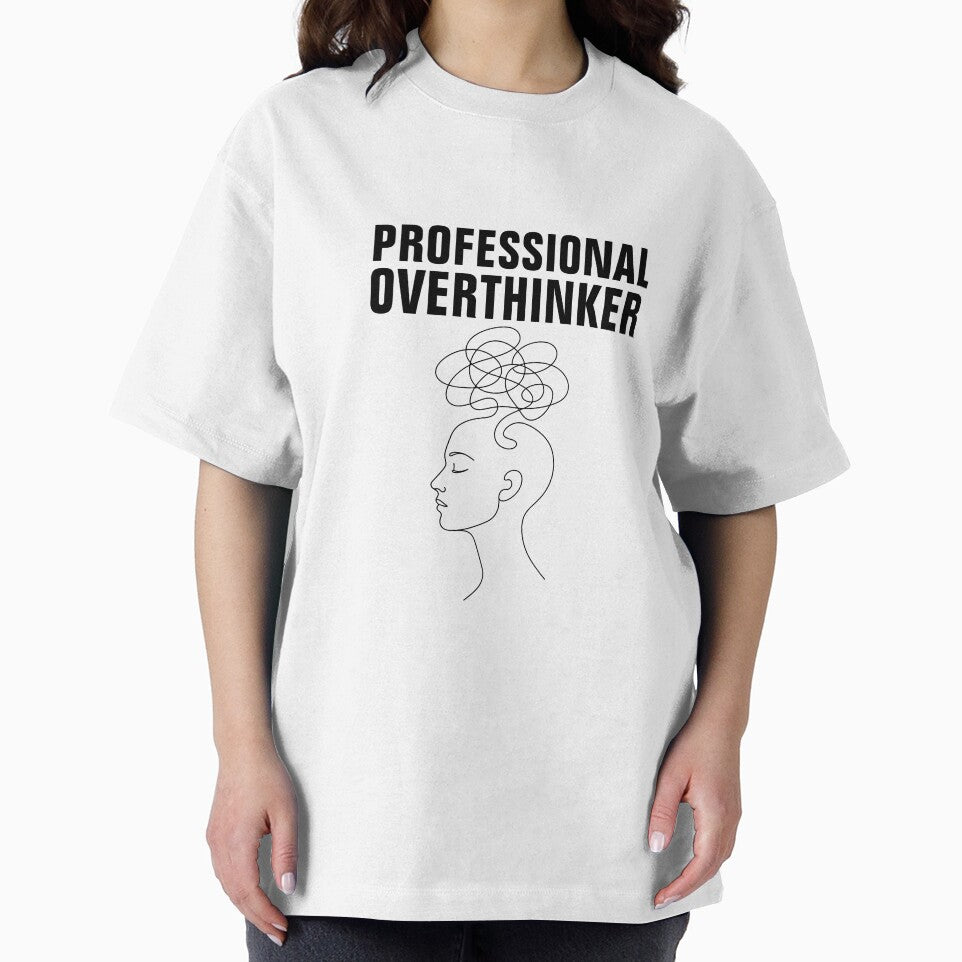 Professional Overthinker Funny Line Art Design by Art JSMY