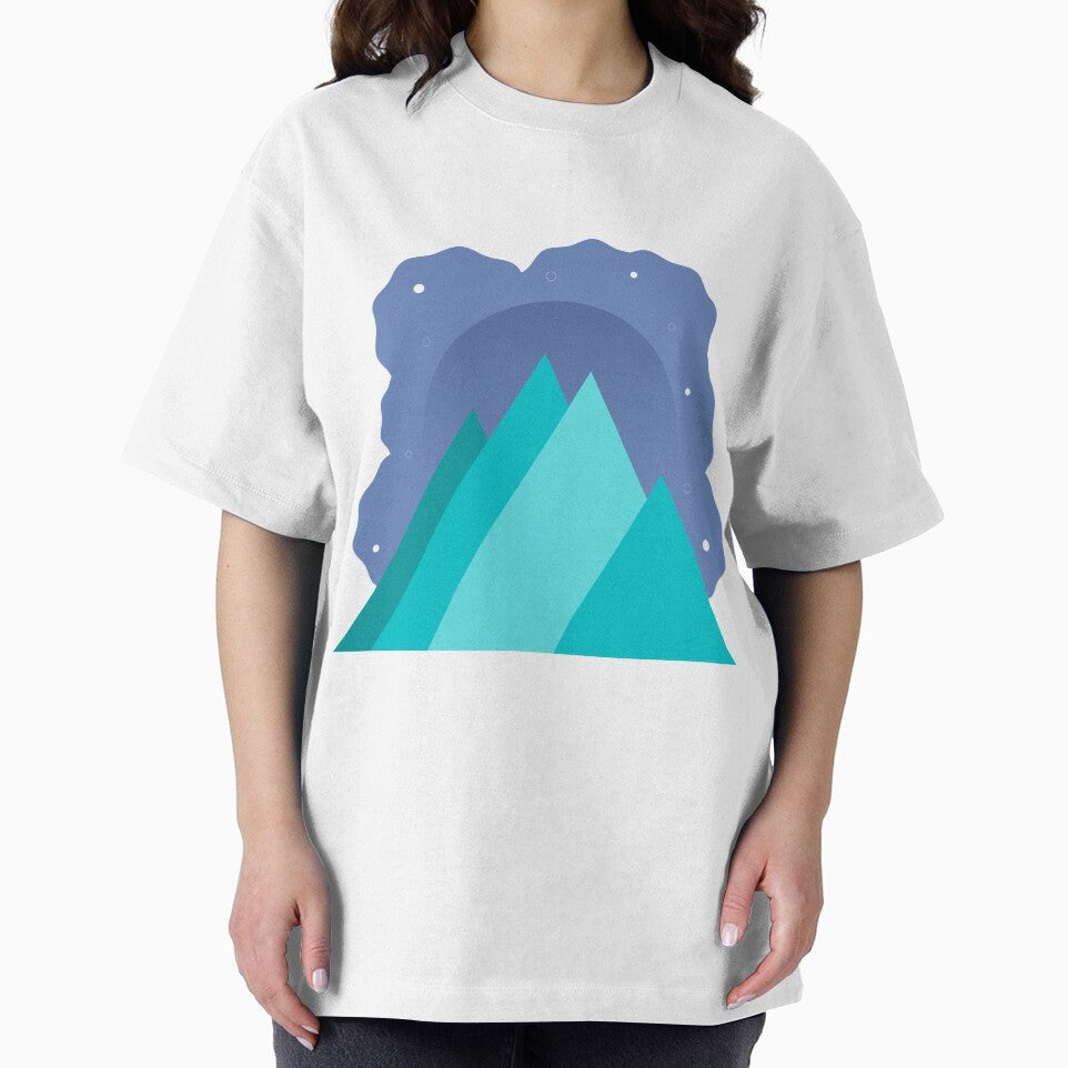 TEAL MOUNTAINS PURPLE NIGHT SKY MINIMALIST ILLUSTRATION Purple BG by MiraiDesigns by miraidesigns