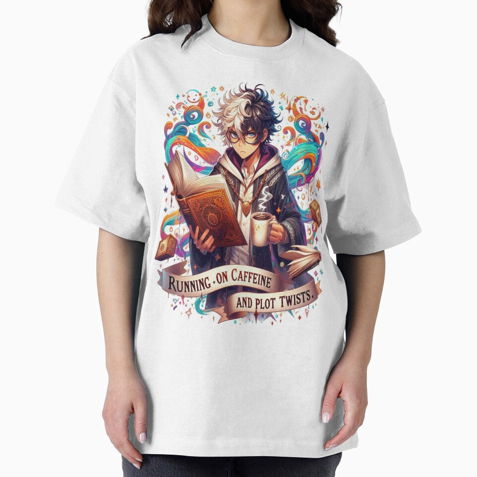 Running on Caffeine and Plot Twists Fantasy Reader Design by BookedAndDesign